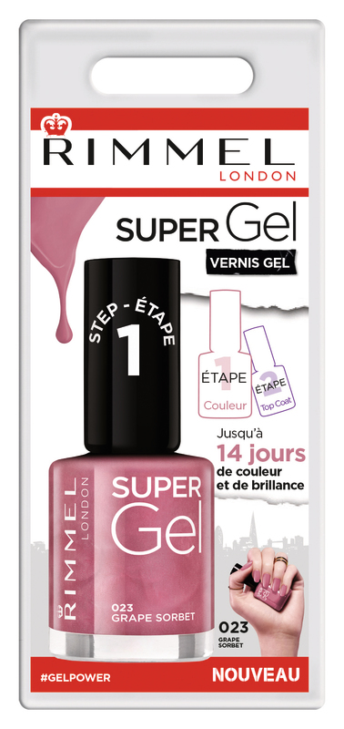 VERNIS À ONGLES SUPER GEL 023 GRAPE SORBET RIMMEL