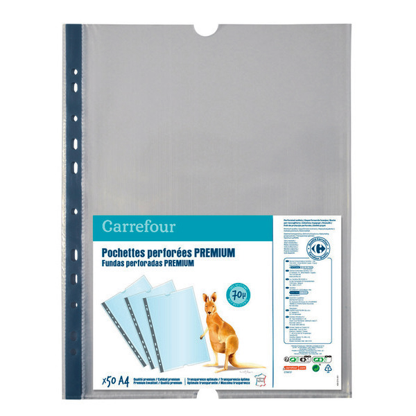 Lot de 50 pochettes perforées