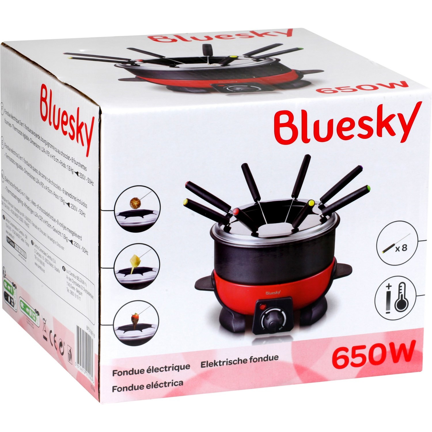 Fondue électrique 8 personnes BFD 108R BLUESKY
