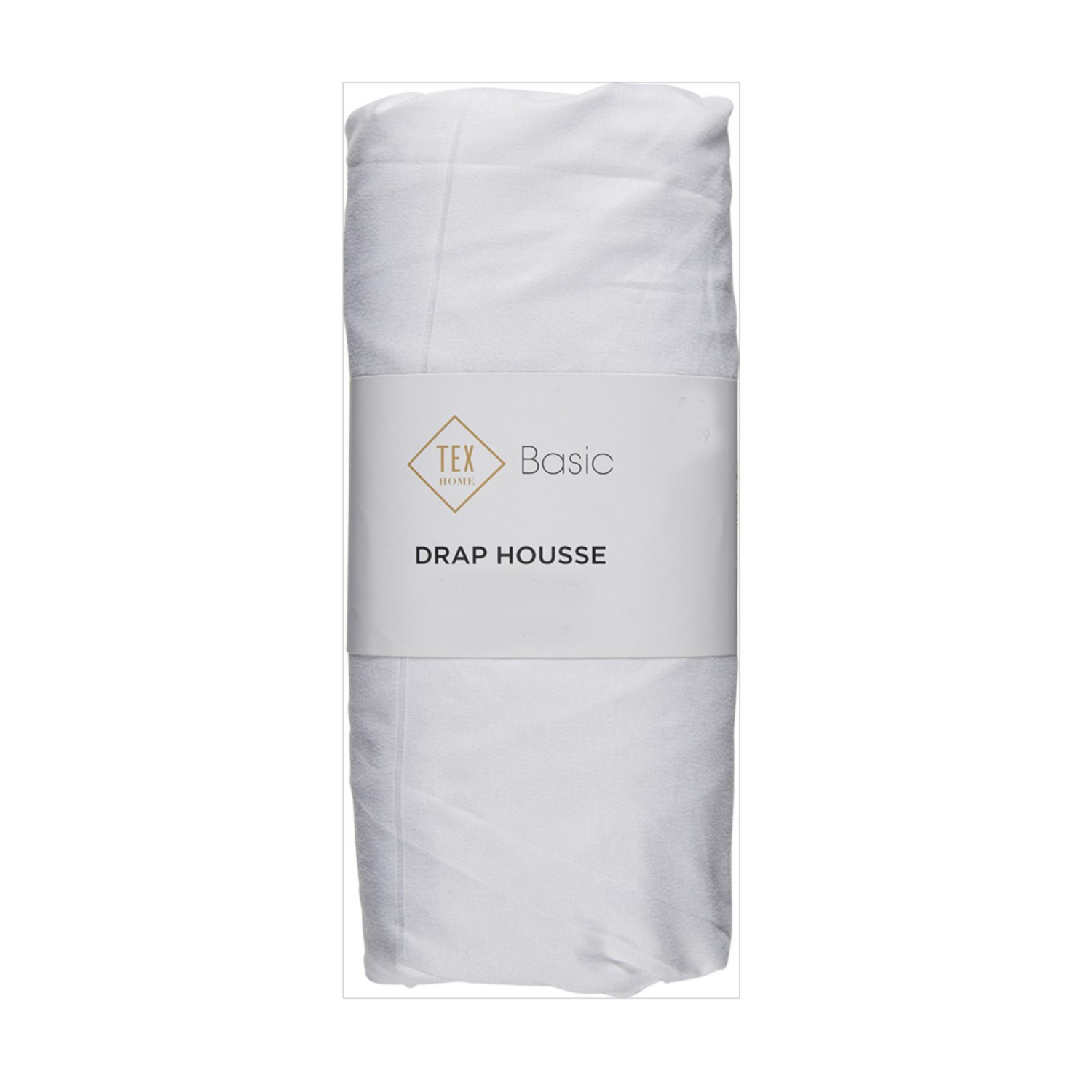 Drap housse blanc  90x200x23 cm TEX BASIC