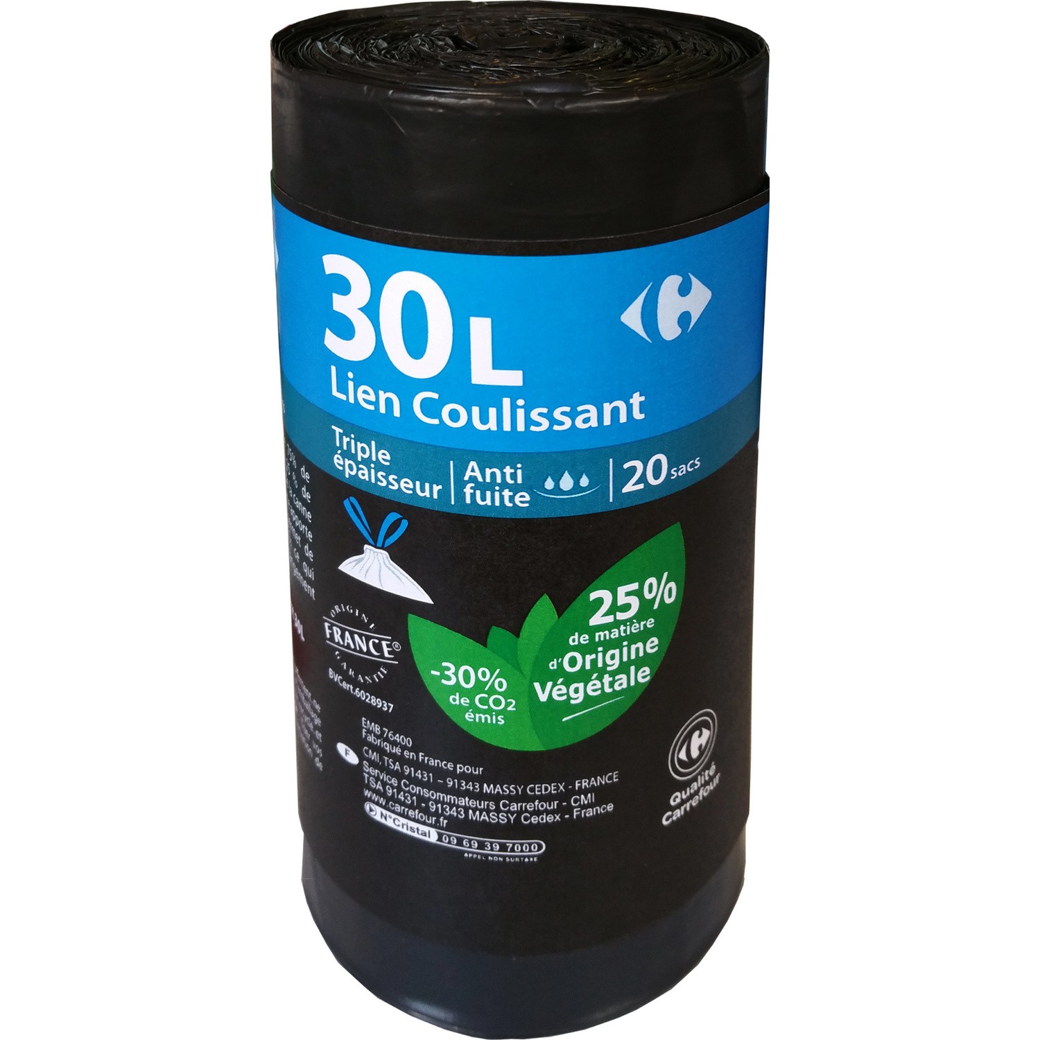 Sacs poubelle 30 l CARREFOUR 3614612817641 CARREFOUR Sacs poubelle 30 l CARREFOUR 3614612817641 CARREFOUR