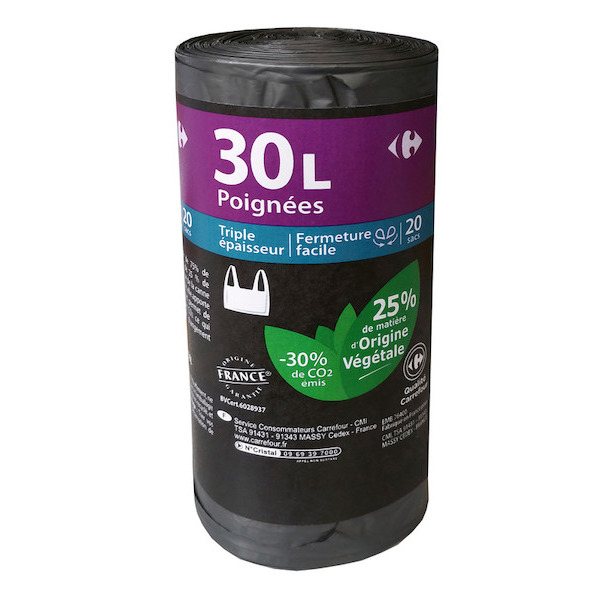 20 Sacs poubelle 30L