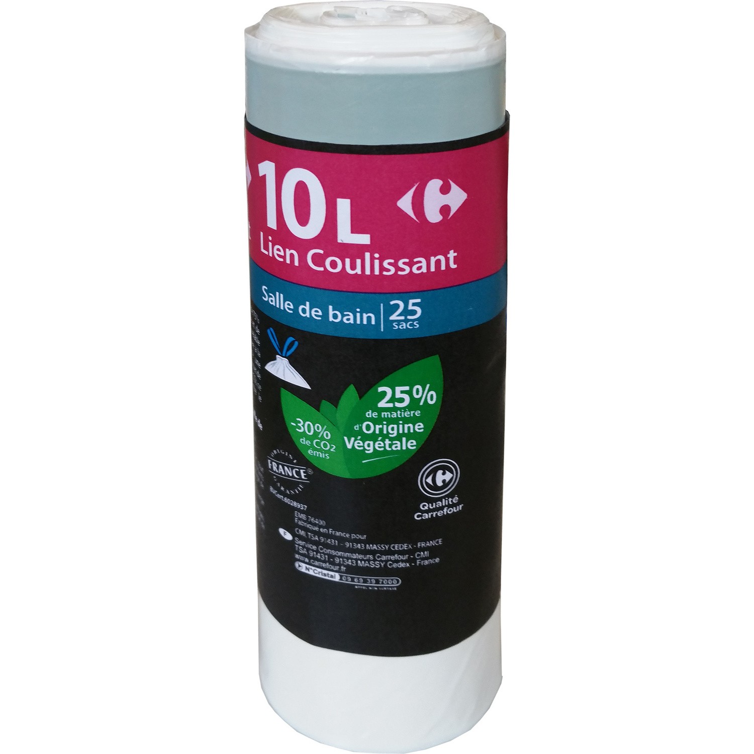Sacs poubelle salle de bain 10 l CARREFOUR