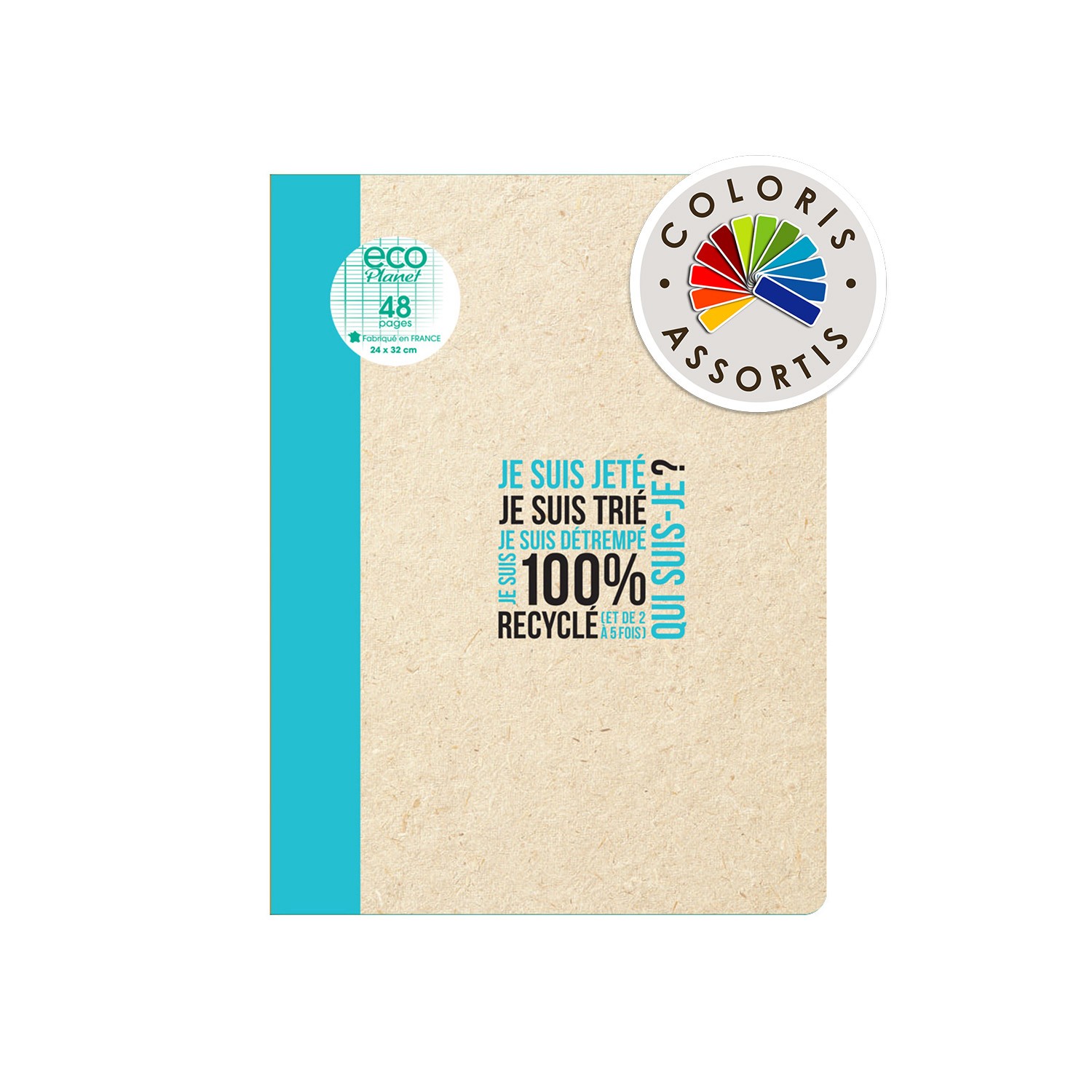 CARREFOUR Cahier piqué 24x32 48p Seyes CARREFOUR code EAN 3614613434519 