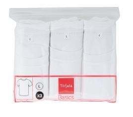 LOT DE 3 TEE-SHIRTS COL ROND OU V