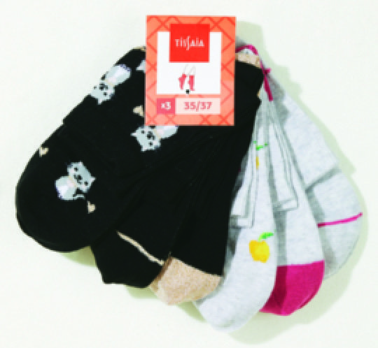 LOTS DE 6 PAIRES DE CHAUSSETTES FEMME “TISSAIA”