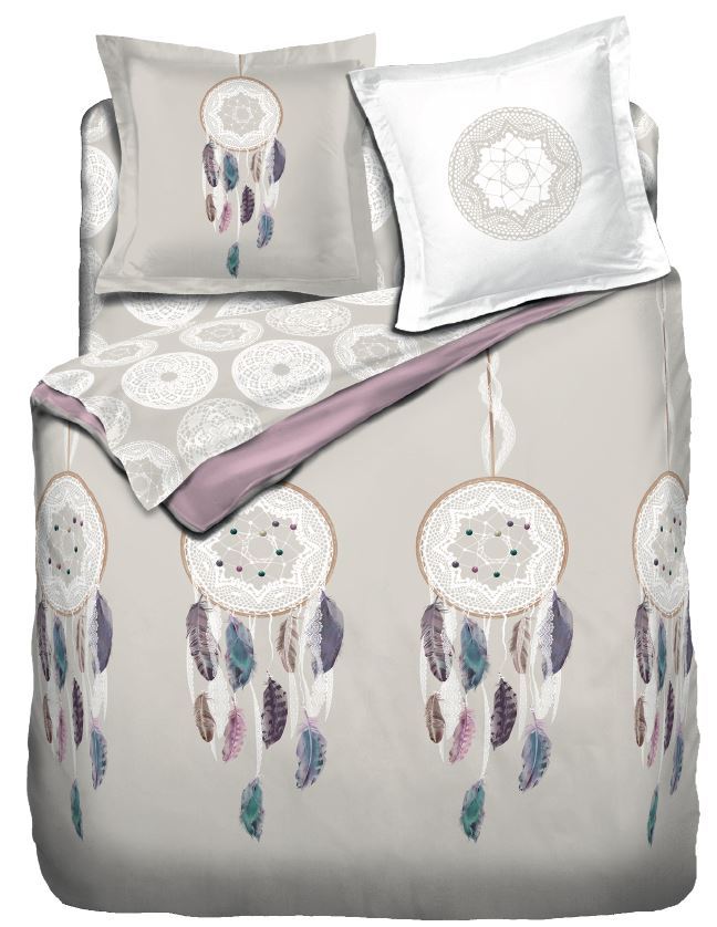 PARURE HOUSSE DE COUETTE 240 X 220 CM + DRAP HOUSSE 140 X 190 CM + DRAP PLAT 240 X 300 CM + 2 TAIES D’OREILLER 63 X 63 CM 3614702499863 