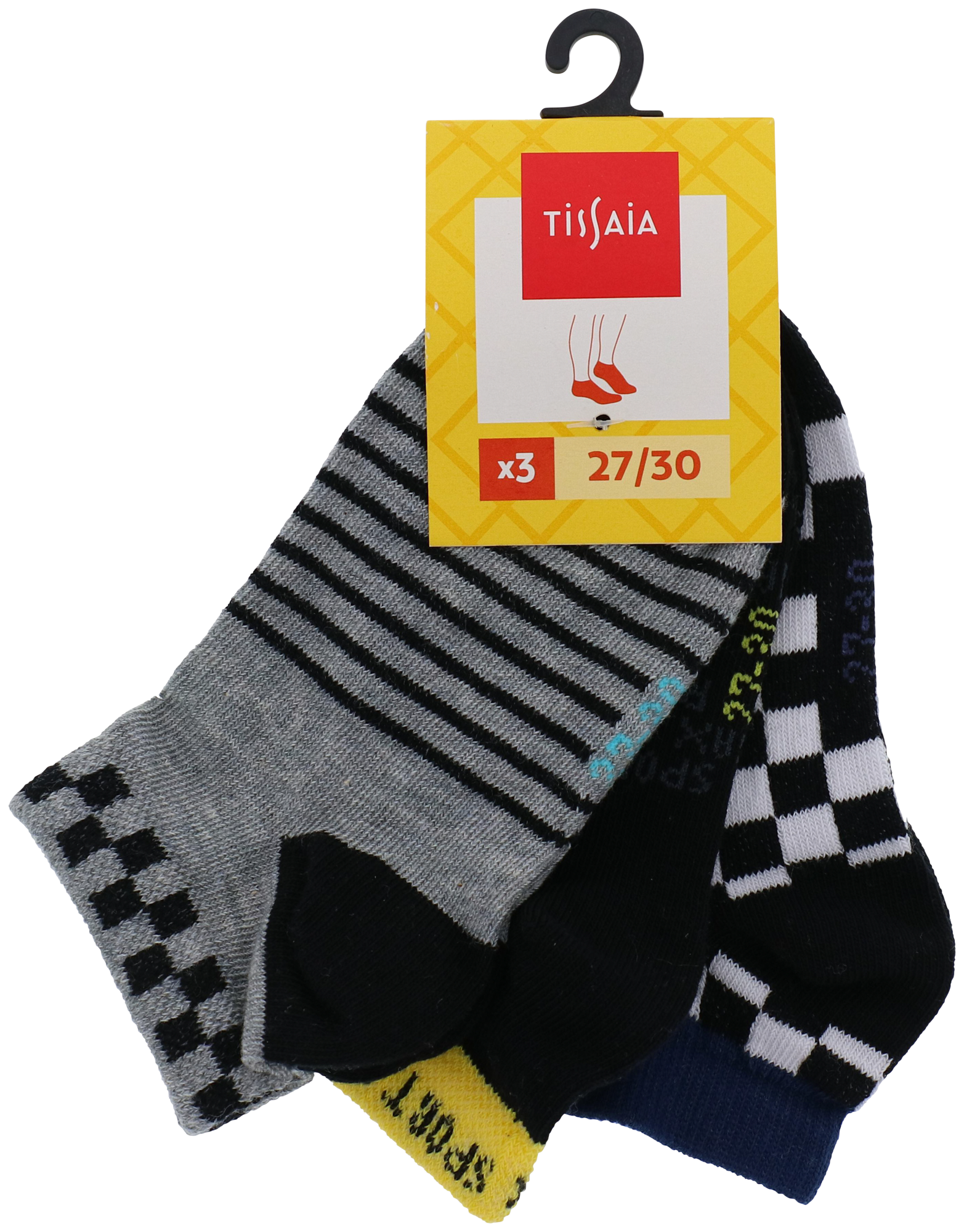 TISSAIA LOT DE 3 PAIRES DE CHAUSSETTES FANTAISIE ENFANT code EAN 3614702630914 