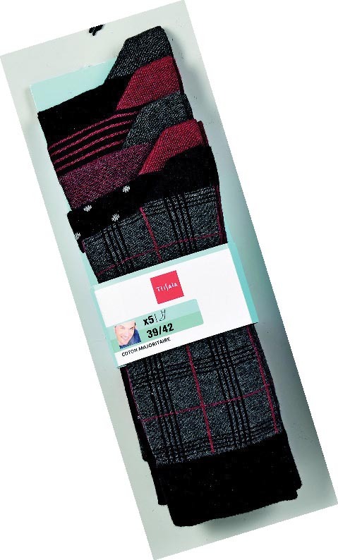 LOT DE 5 PAIRES DE CHAUSSETTES “TISSAIA”