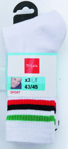 LOT DE 3 PAIRES DE CHAUSSETTES