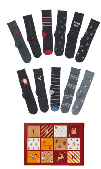 LOT DE 12 PAIRES DE CHAUSSETTES AVEC BOITE CADEAU 