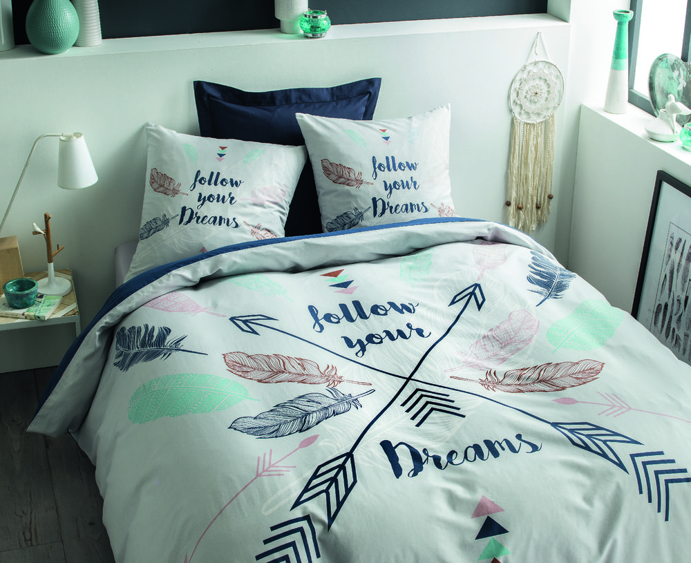 PARURE HOUSSE DE COUETTE 200 X 200 CM + 2 TAIES...