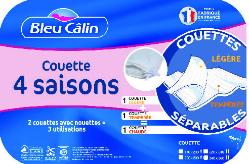 COUETTE 4 SAISONS 140 X 200 CM