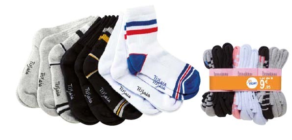 LOT DE 9 PAIRES DE CHAUSSETTES 