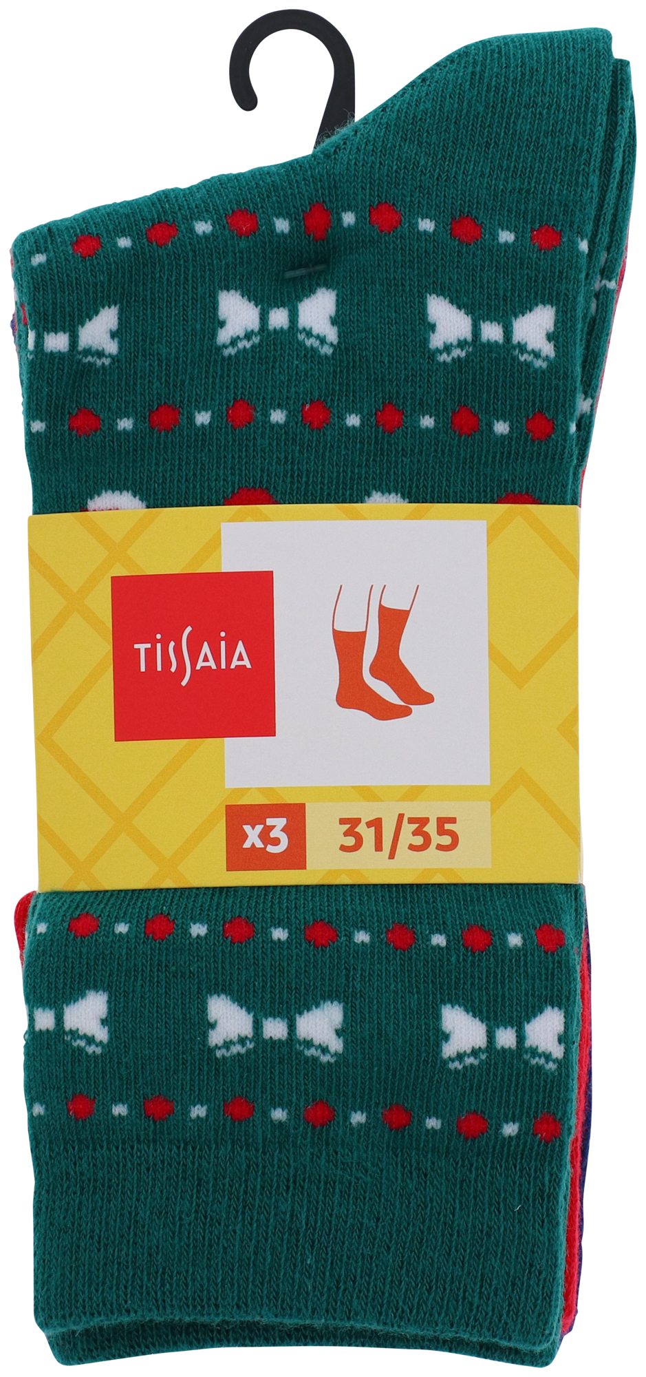 TISSAIA LOT DE 3 PAIRES DE CHAUSSETTES FANTAISIE ENFANT 
 code EAN 3614705270995 
