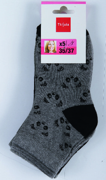 Tissaiarouge LOT DE 5 PAIRES DE CHAUSSETTES FEMME code EAN 3614705507206 