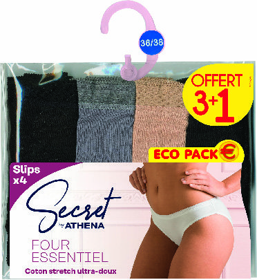 LOT DE 3 SLIPS + 1 OFFERT