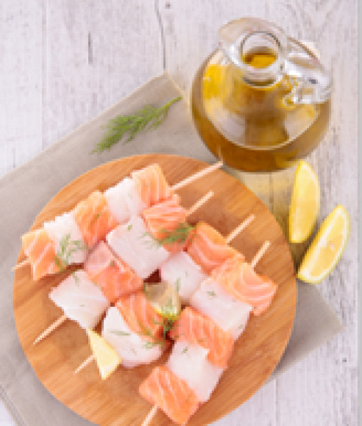 BROCHETTE SAUMON CABILLAUD MARINADE PROVENÇALE  3614705566807 (3614705566807)