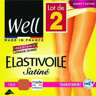 Well_V2 LOT DE 2 COLLANTS ELASTIVOILE SATINÉ code EAN 3614706700477 