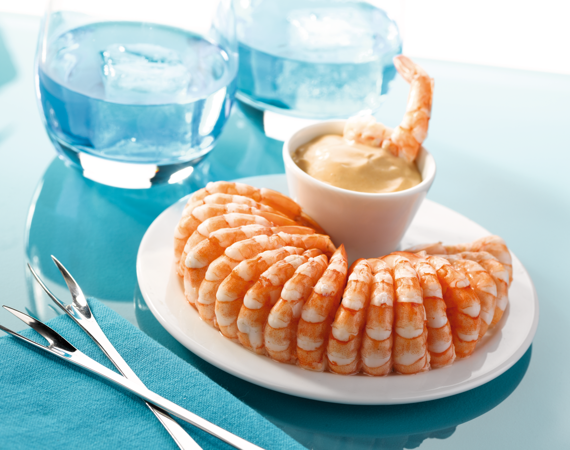 Couronne de crevettes sauce cocktail ASC