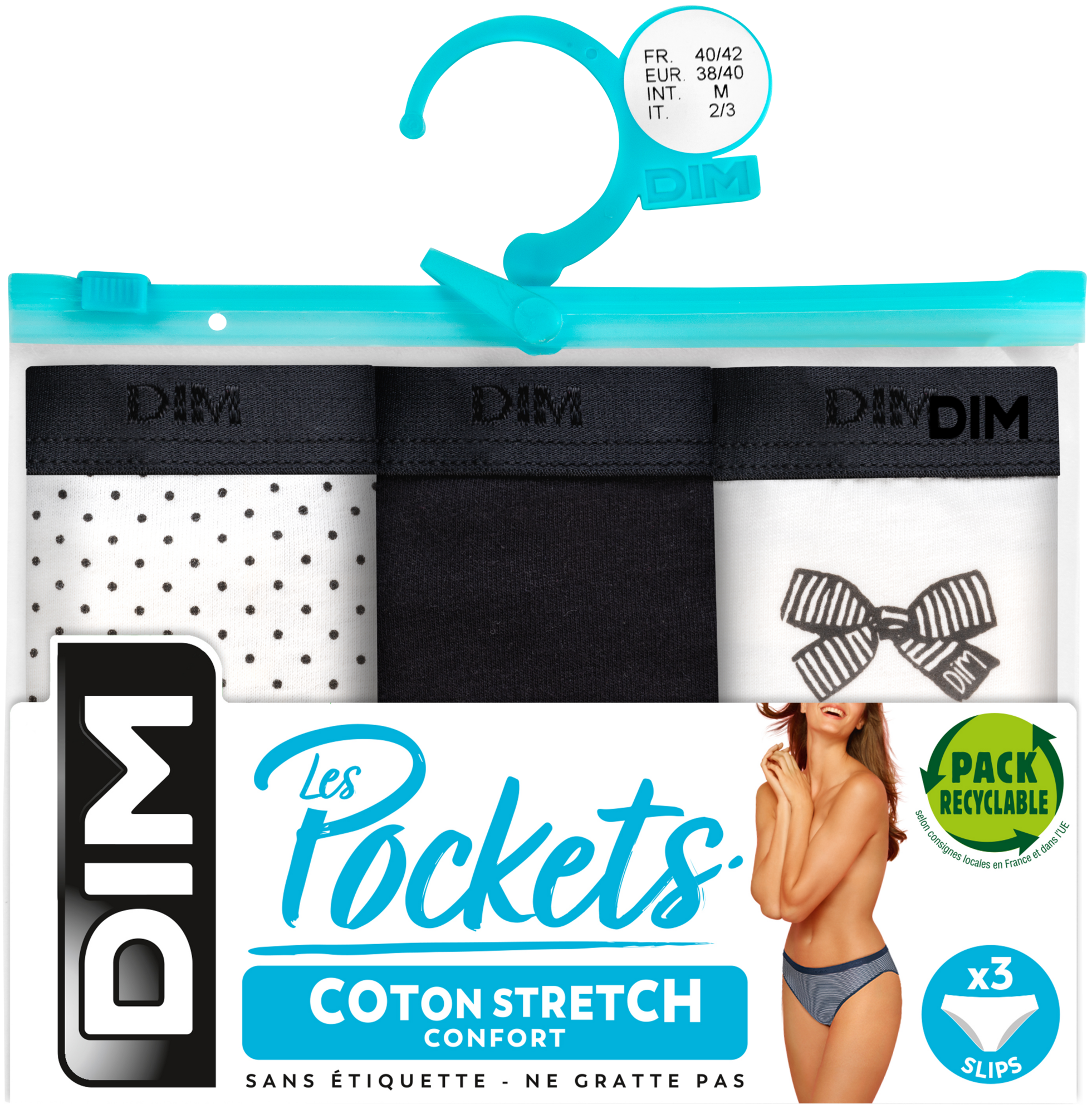 POCKET SLIP COTON STRETCH X3 