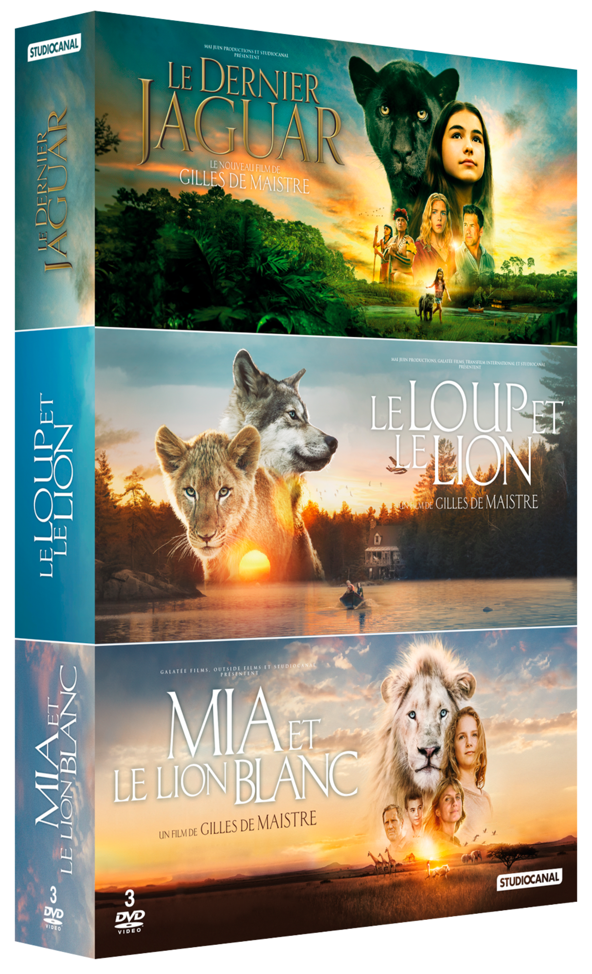  COFFRET 3 FILMS : LE LOUP, LES LIONS ET LE JAGUAR OU LA TRILOGIE BELLE ET SÉBASTIEN code EAN 3614707527448 