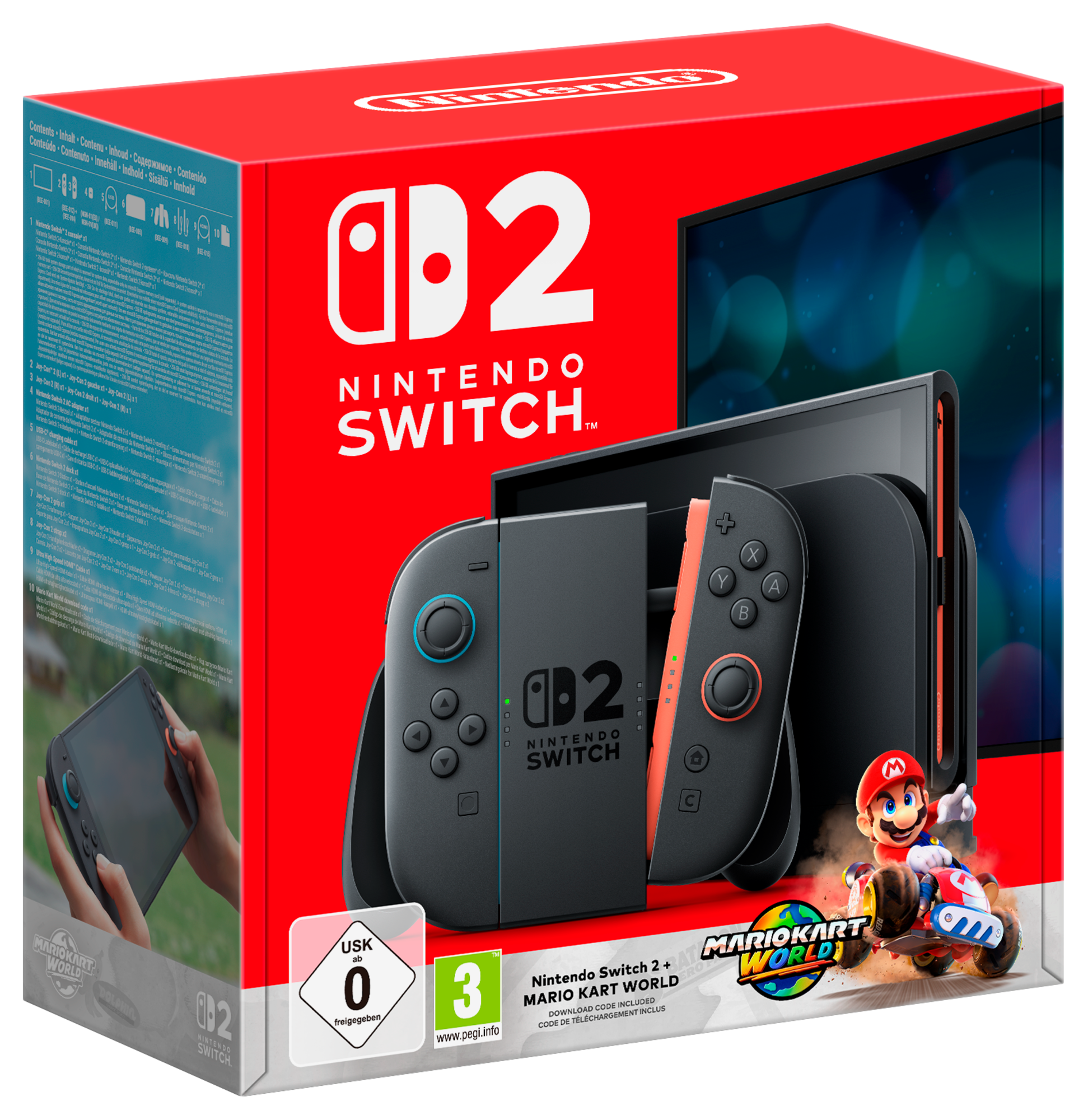  PACK CONSOLE NINTENDO SWITCH 2 + MARIO KART WORLD + PAIRE DE JOY-CON SWITCH 2 code EAN 3614707930675 