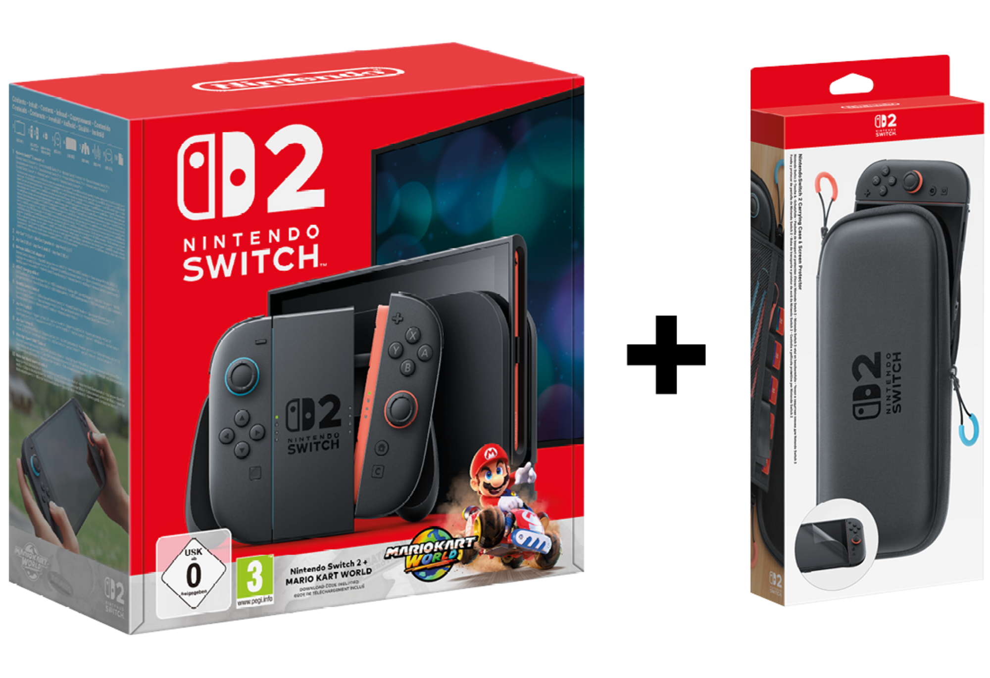  PACK CONSOLE NINTENDO SWITCH 2 + MARIO KART WORLD + POCHETTE DE TRANSPORT code EAN 3614707949943 