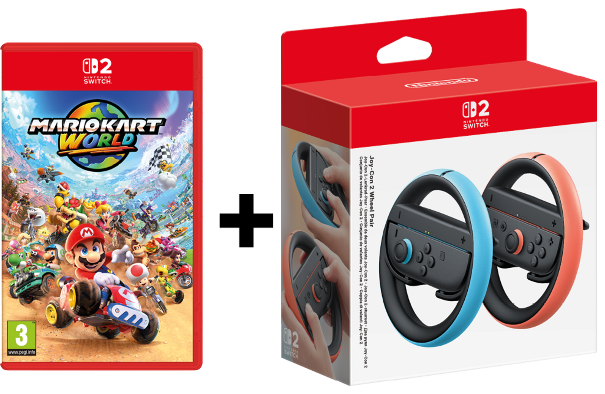  MARIO KART WORLD + PAIRE DE VOLANTS JOY-CON SWITCH 2 code EAN 3614707949998 