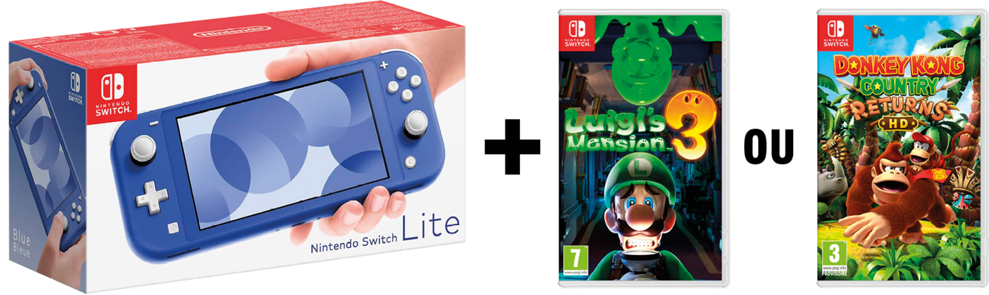  CONSOLE SWITCH LITE + 1 JEU AU CHOIX code EAN 3614707950031 