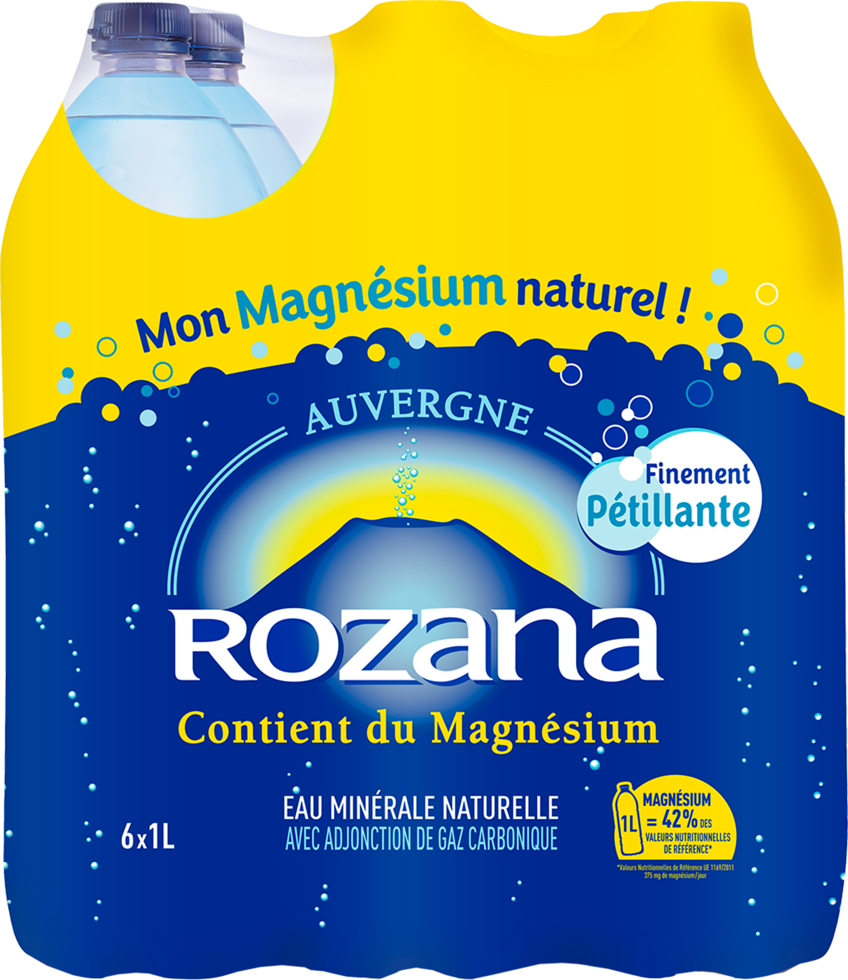 ROZANA EAU MINÉRALE NATURELLE AVEC ADJONCTION DE GAZ CARBONIQUE code EAN 3614708071537 