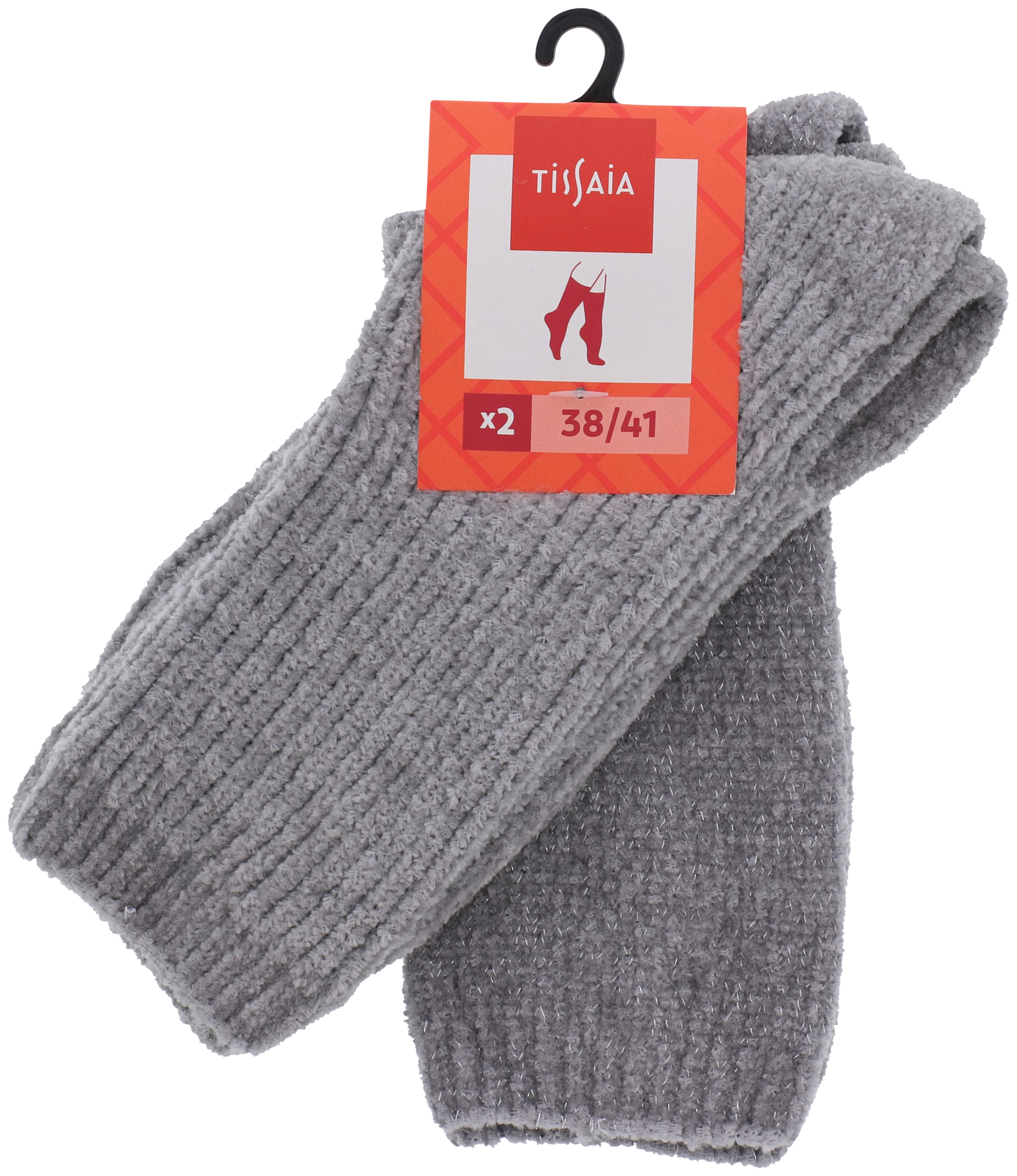 TISSAIA LOT DE 2 PAIRES DE CHAUSSETTES COCOONING FEMME code EAN 3614709030960 