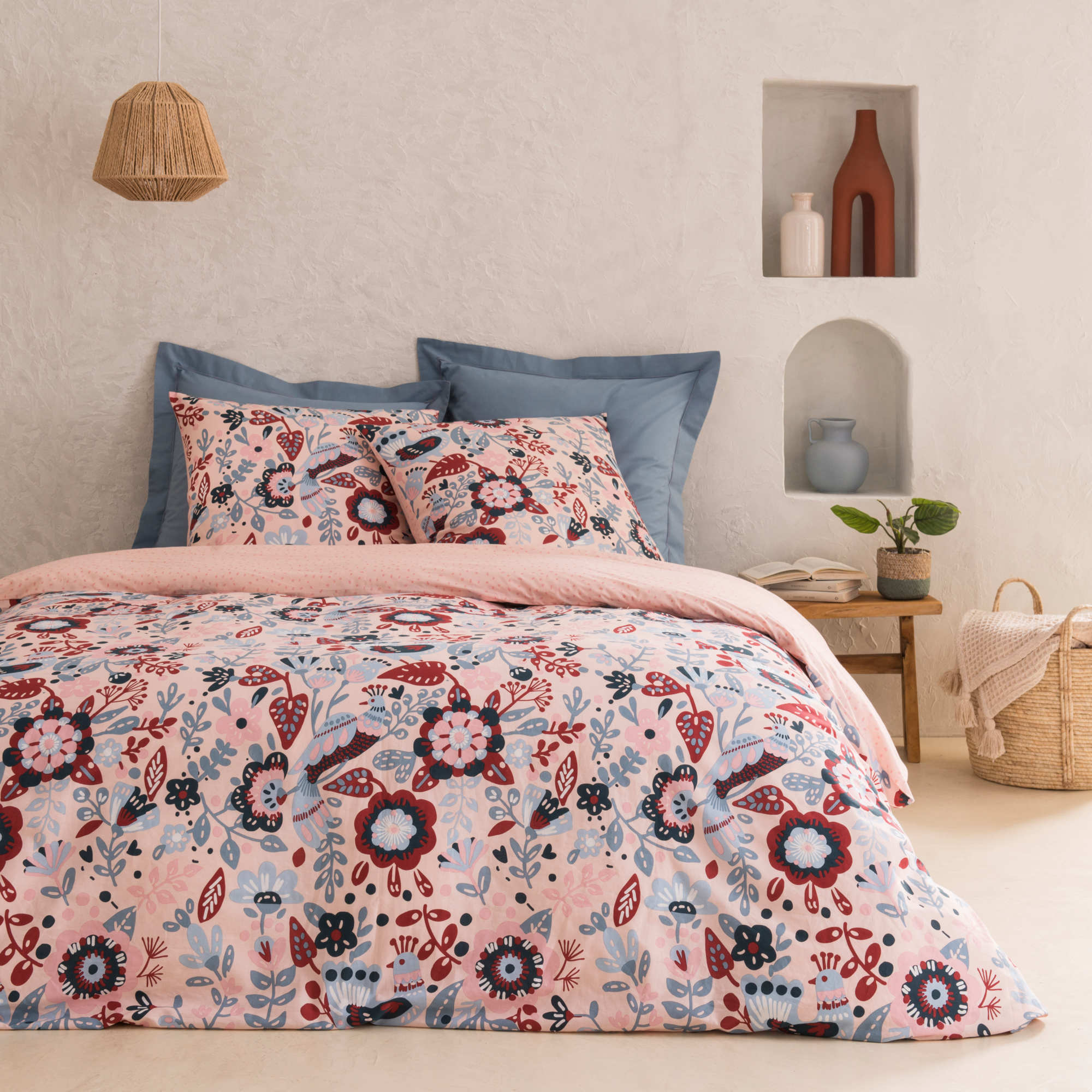 PARURE HOUSSE DE COUETTE 240X220 CM + 2 TAIES D...