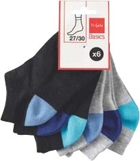 LOT DE 3 OU 6 PAIRES DE CHAUSSETTES ENFANT