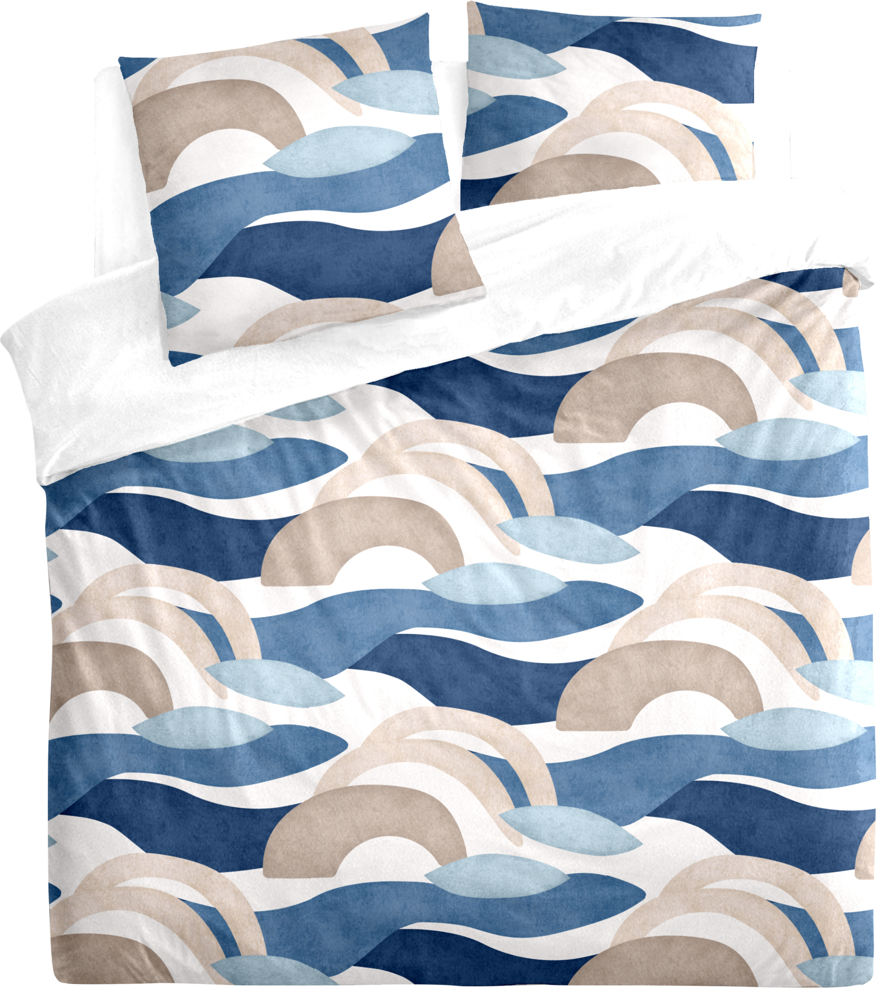 TISSAIA BASICS PARURE HOUSSE DE COUETTE 200X200 CM + 2 TAIES D'OREILLER 63X63 CM code EAN 3614901131762 