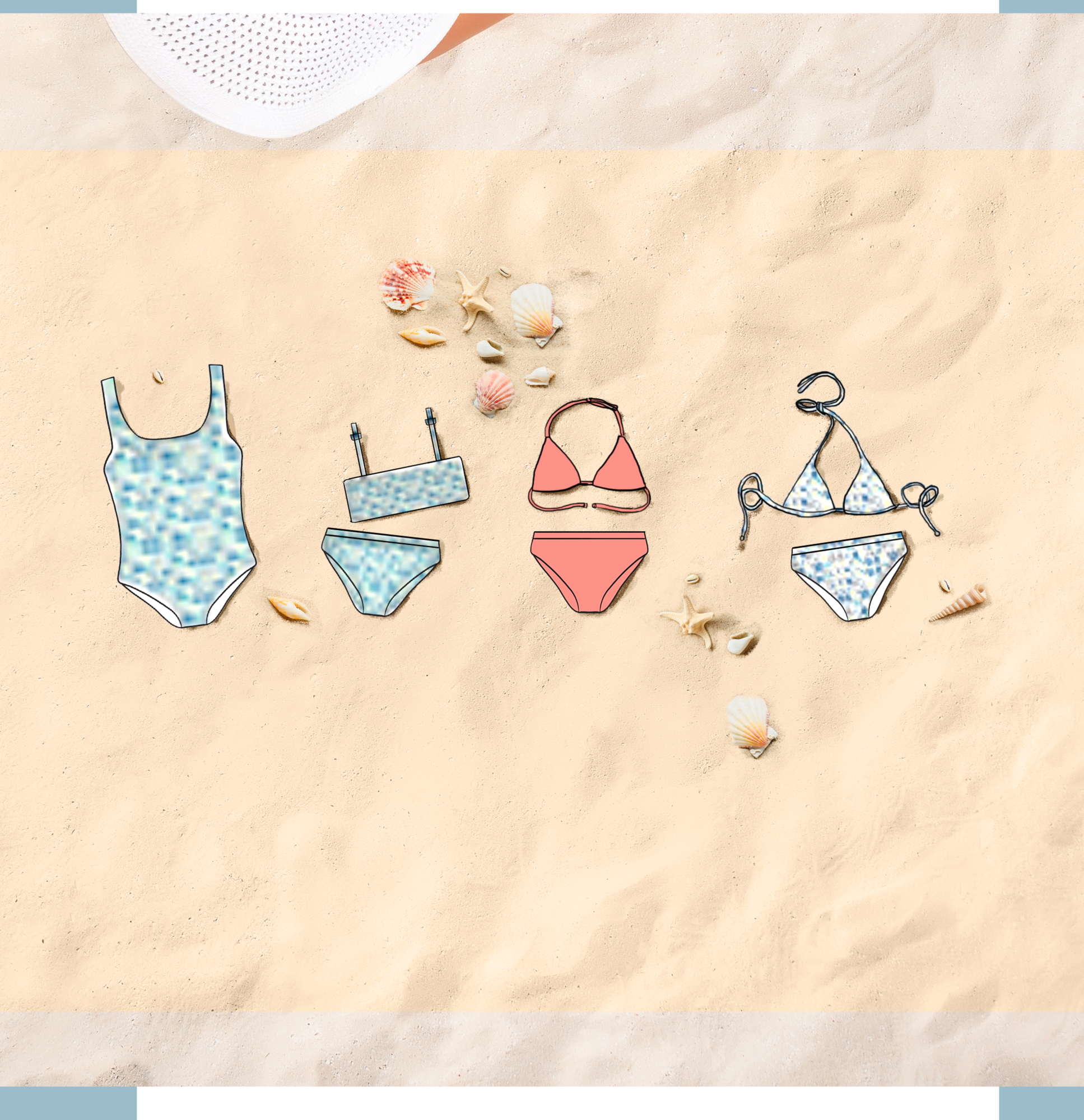 TISSAIA BASICS MAILLOT DE BAIN 2 PIECES FILLE code EAN 3614907324762 