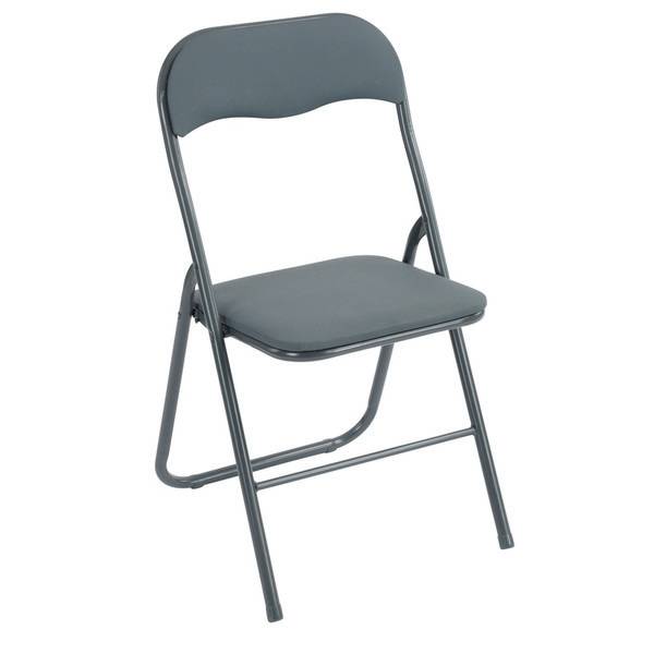 Chaise pliante pvc grise