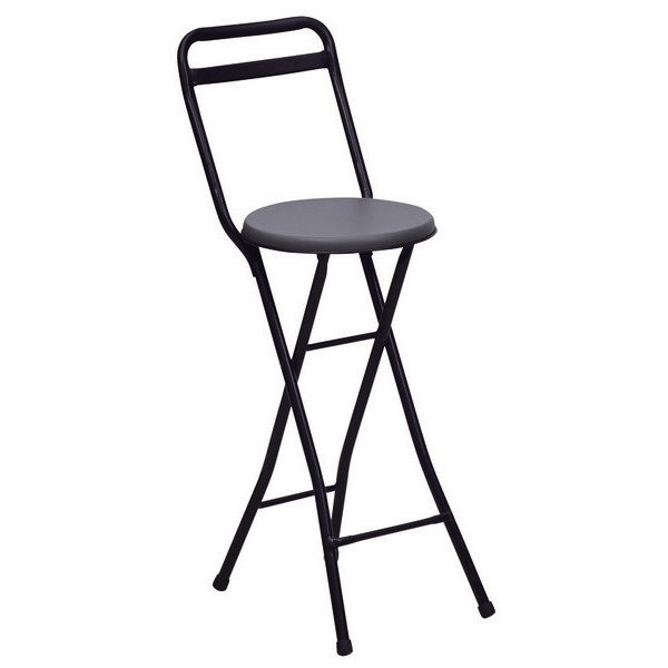 Chaise pliante haute gris/noir