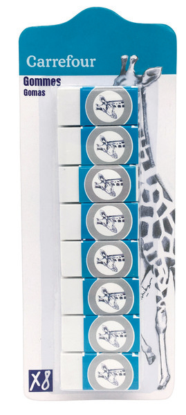 LOT DE 8 MINI GOMMES CARREFOUR
