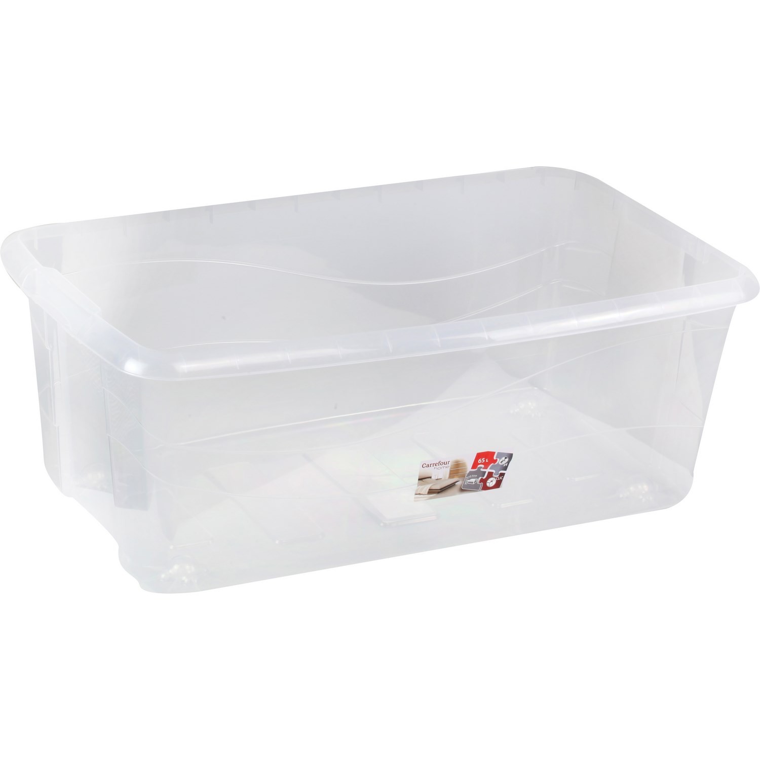 Bac de rangement à roulettes 65L transparent CARREFOUR HOME 3615004582369 CARREFOUR HOME Bac de rangement à roulettes 65L transparent CARREFOUR HOME 3615004582369 CARREFOUR HOME