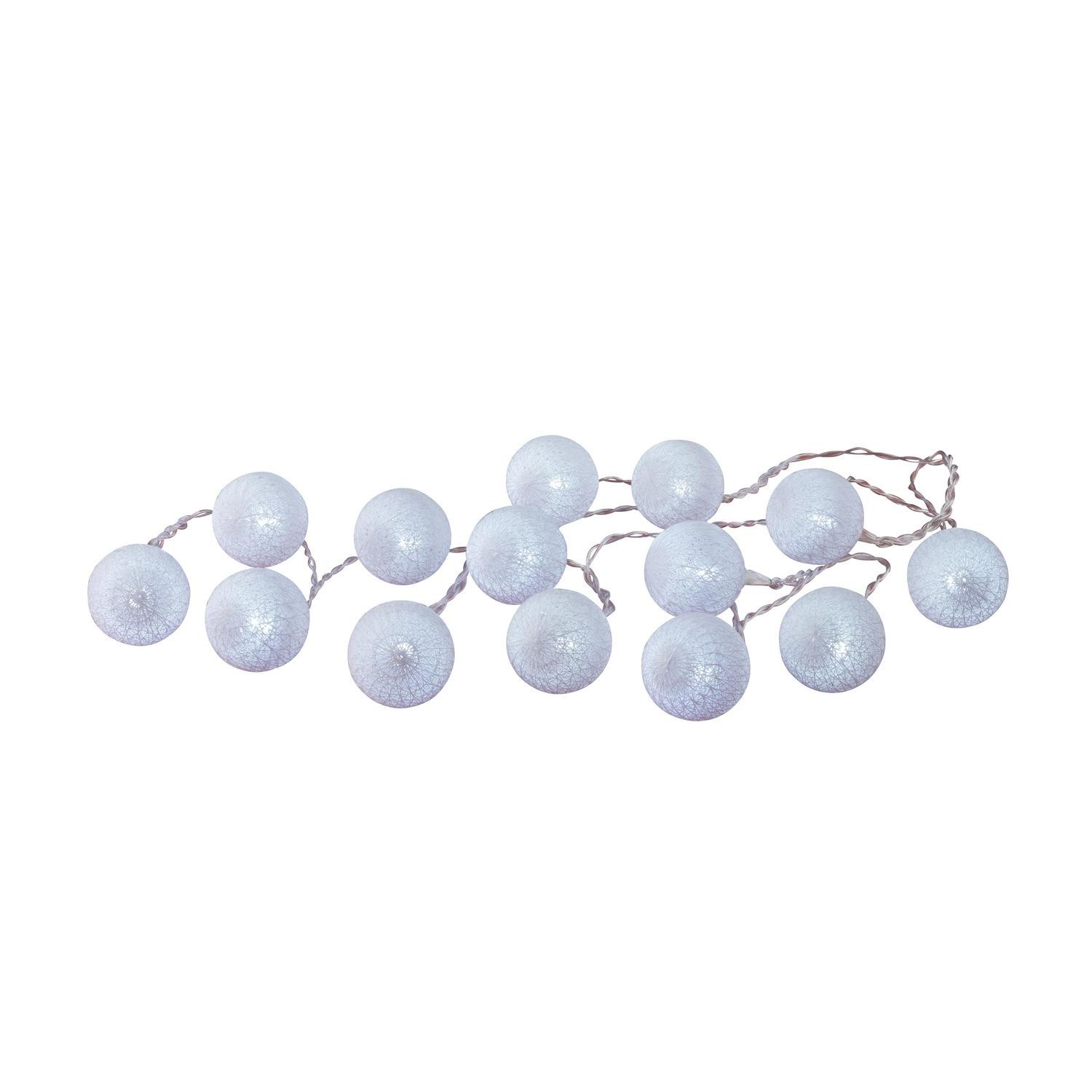 Guirlande LED Boules de coton blanc (N°33) Carr...