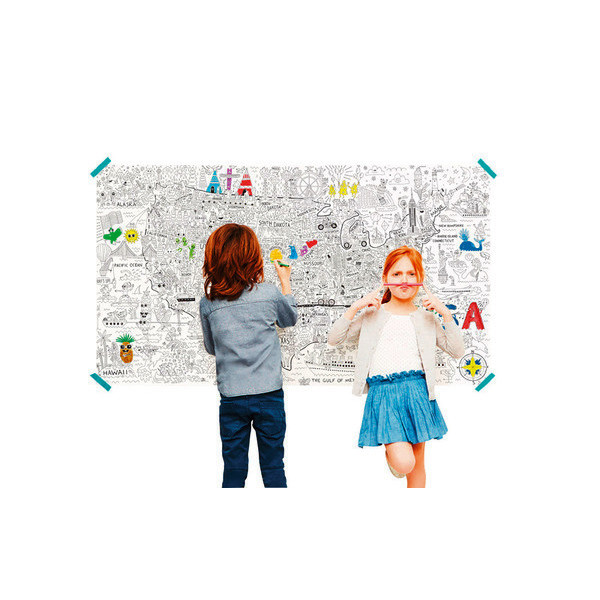 Mur de coloriage décor "Amérique" 3615005357775 