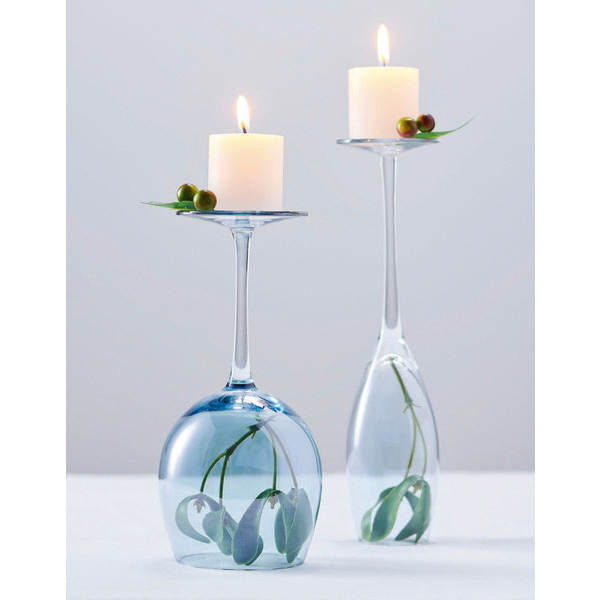 Coffret de 4 verres à pied bleu