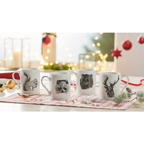 Coffret 4 Mugs Animaux