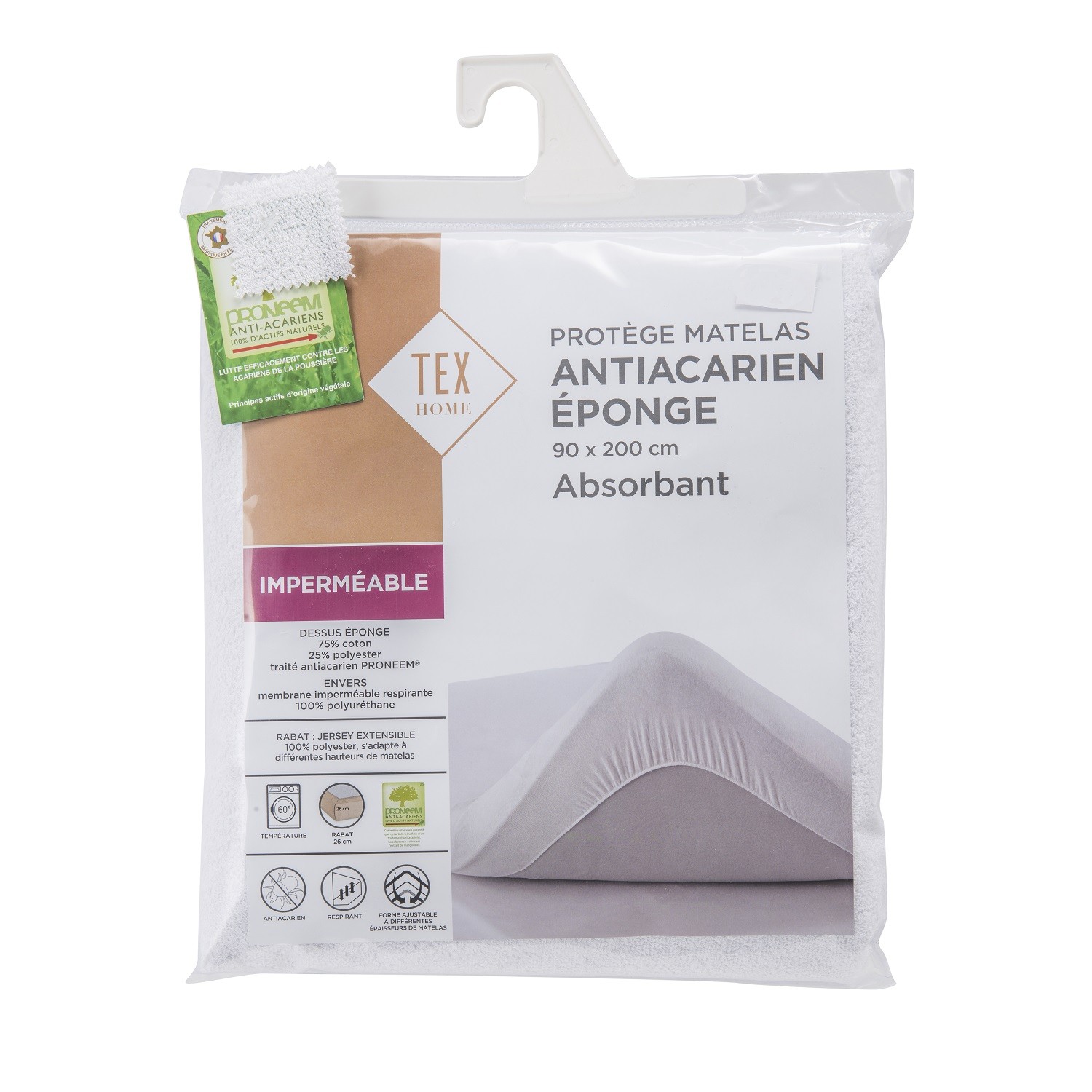 Alèse éponge imperméable coton TEX HOME 3615005495507 TEX HOME