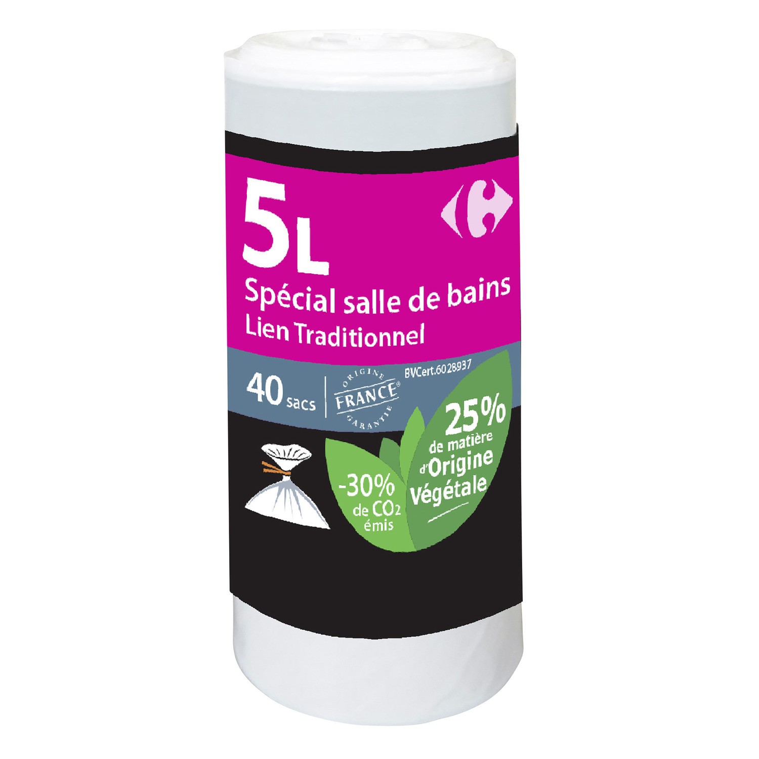 Sacs poubelle salle de bain 5L CARREFOUR HOME