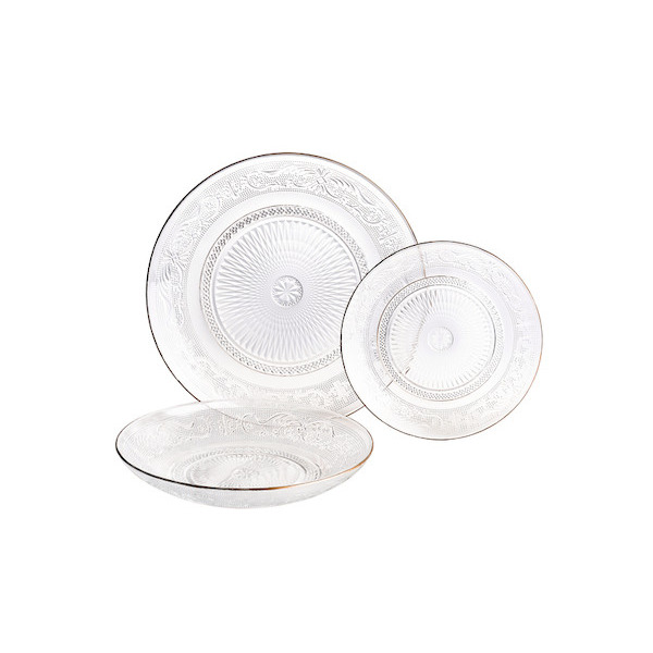 Service Baroque 18 pièces filet doré
