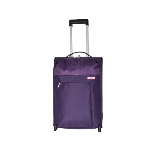 CARREFOUR Valise prune 50cm 2 roues