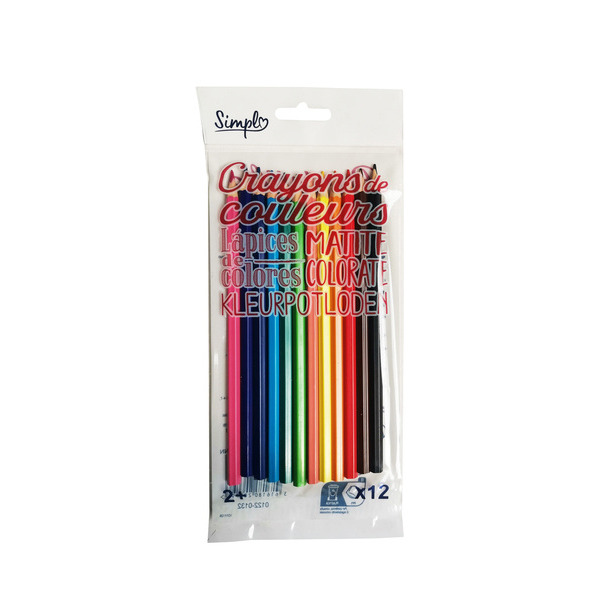 12 crayons de couleurs