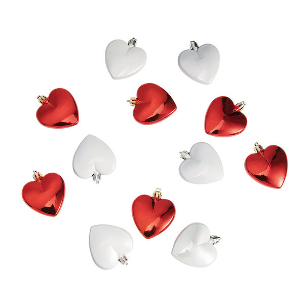 Set 12 cœurs en PVC.
